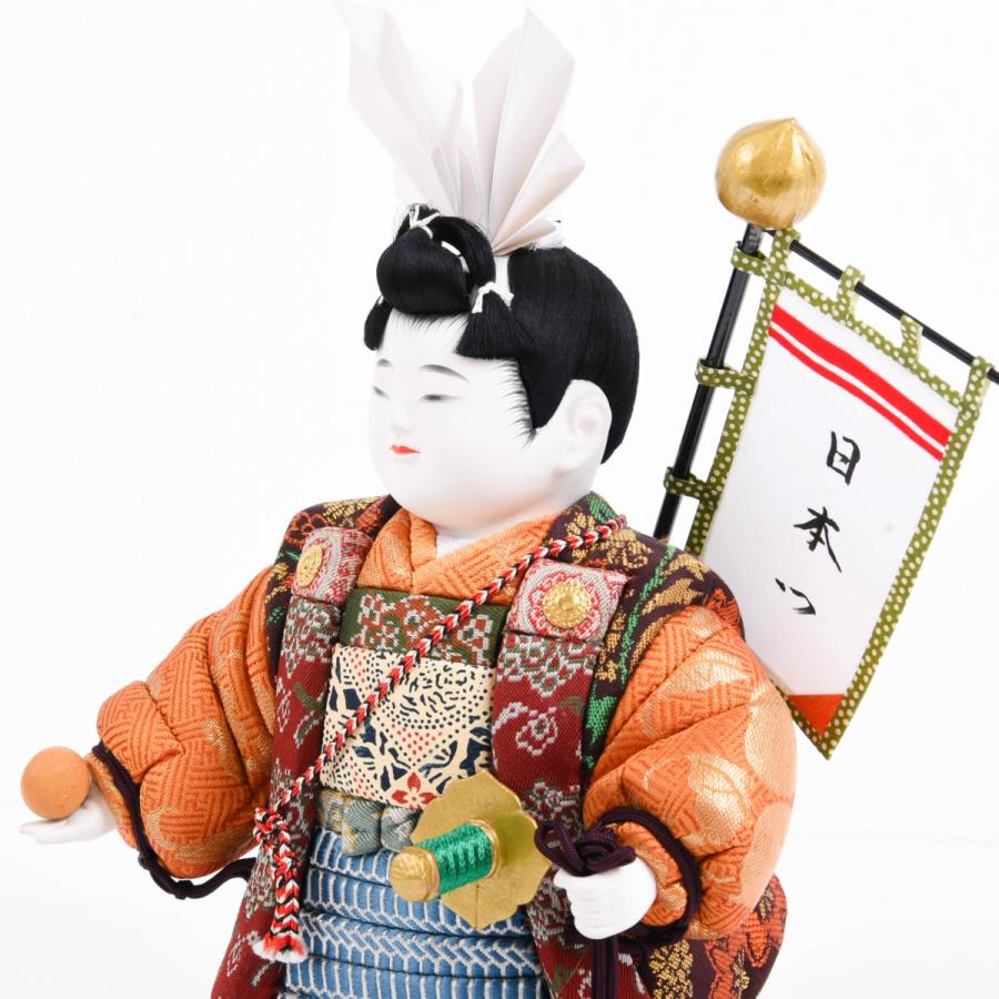 五月人形 木目込人形 桃太郎と家来 原孝洲 絹しけ屏風 : 人形の 五月人形 木目込人形 桃太郎と家来 原孝洲 絹しけ屏風 : 人形の