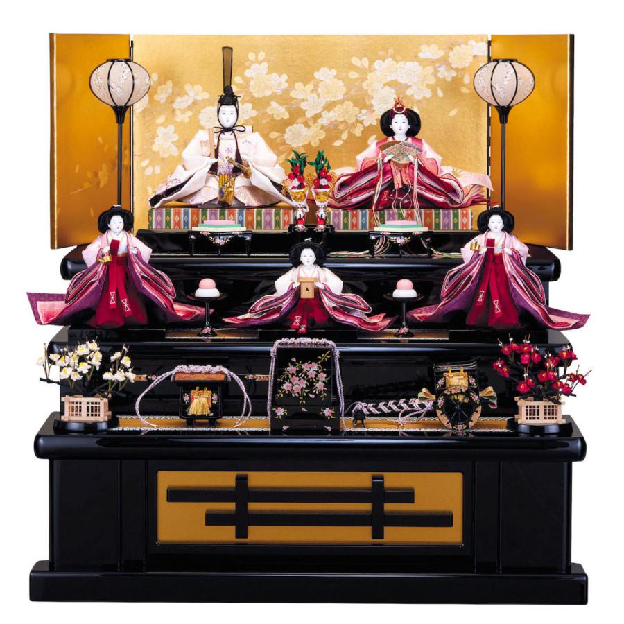 即購入可★ 雛人形 京九 5人飾 絢爛桜 鈴木晃隆 【AAA3292617778】(116424円)