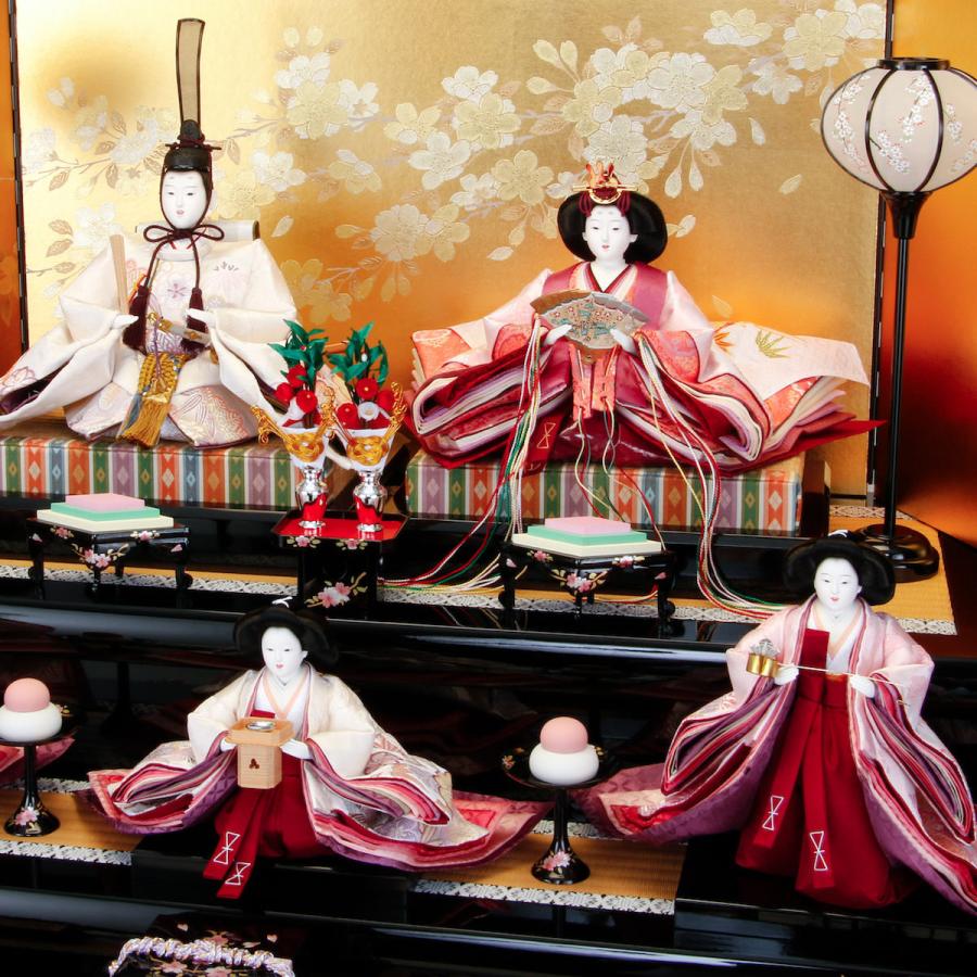 即購入可★ 雛人形 京九 5人飾 絢爛桜 鈴木晃隆 【AAA3292617778】(116424円)