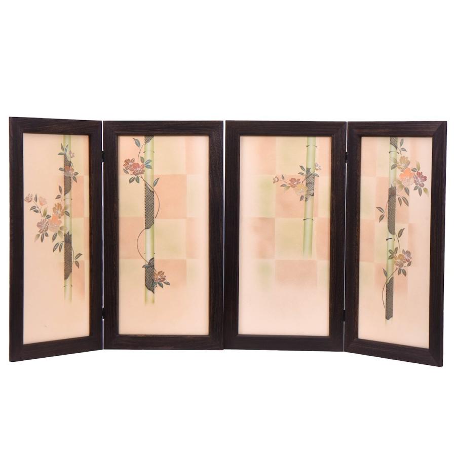 五月人形 単品屏風 25号 竹 金彩（焼桐枠 ) 【店頭展示品】 : 人形の館