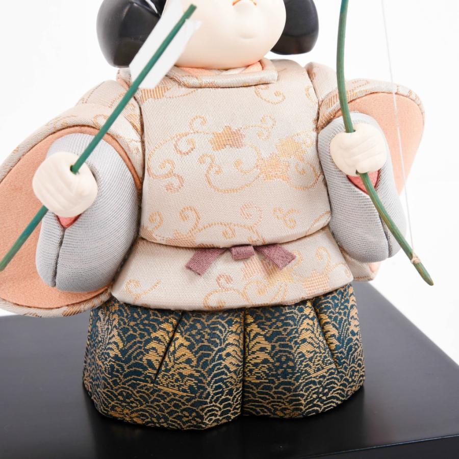 木目込人形 平安童 弓持 鈴木賢一作【送料無料】【展示特価品】 : 人形