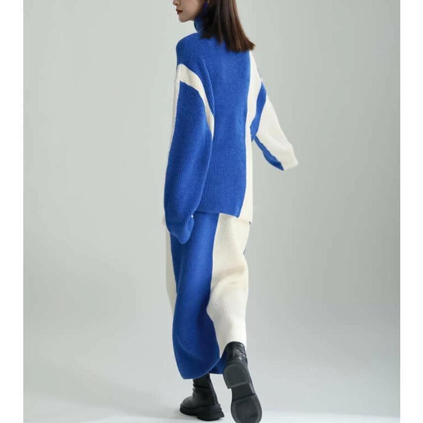 【希少品】 セットアップ レディース 秋冬 ニット ニットセーター ハイネック スカート ロングスカート きれいめ 通勤 長袖 ゆったり リブニット 厚手 タートルネック 【G1987245593】(10133円)