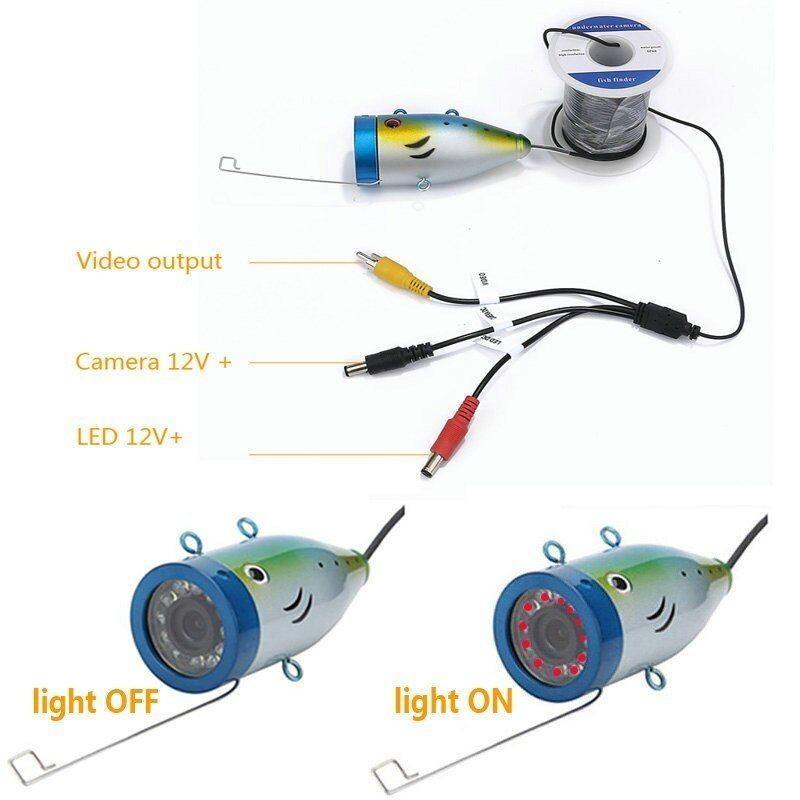 カメラ 水中カメラ 釣り アルミ製 カメラキット 赤外線/白色 LED 12灯 15mケーブル GAMWATER
