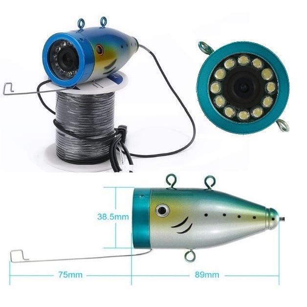 カメラ 水中カメラ 釣り アルミ製 カメラキット 赤外線/白色 LED 12灯 15mケーブル GAMWATER