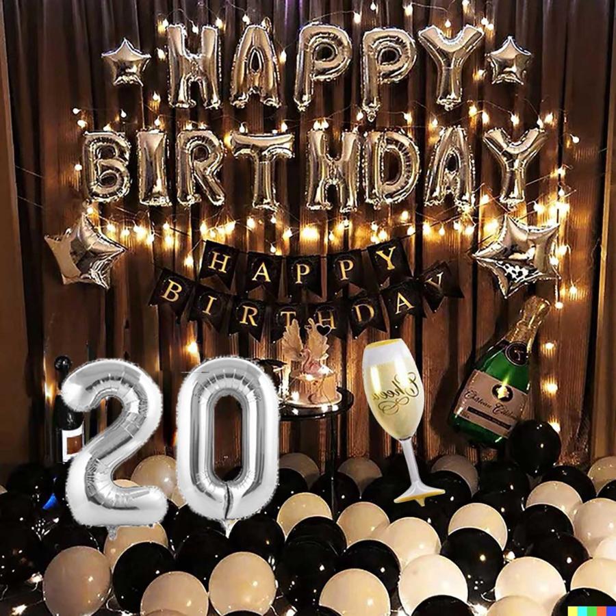 20歳 誕生日 バルーン 風船 バースデー 飾り付け セット数字 20 20歳 誕生日 バルーン 風船 バースデー 飾り付け セット数字 20