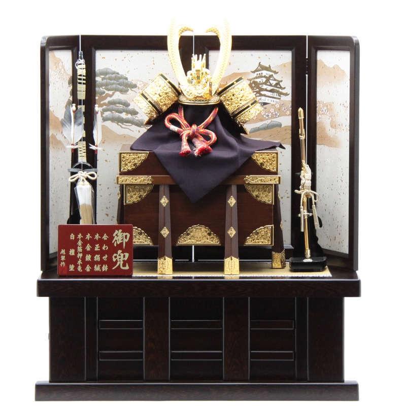 美品　五月人形　兜　高輝　中鍬　18 アクリルケース 美品五月人形兜高輝中鍬18 アクリルケース
