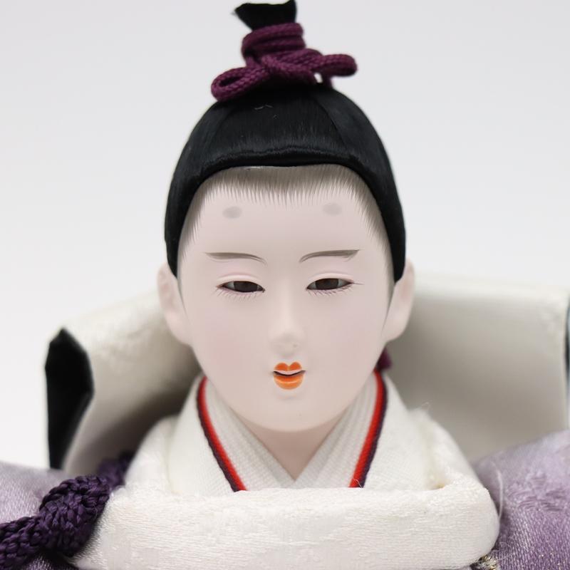 雛人形 親王平飾 舞雛 道翠 小三五 2人 幅65cm 桜刺繍 金彩源氏車屏風 木目調白