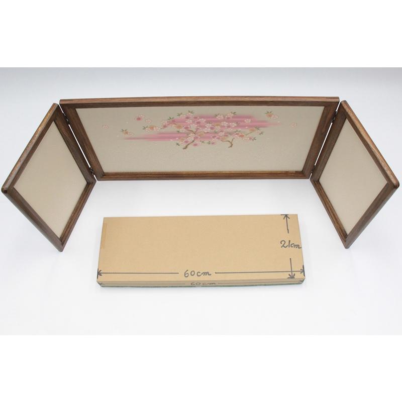 アウトレット品 雛人形屏風単品 13号華宝屏風 古代塗金彩かすみに桜倫
