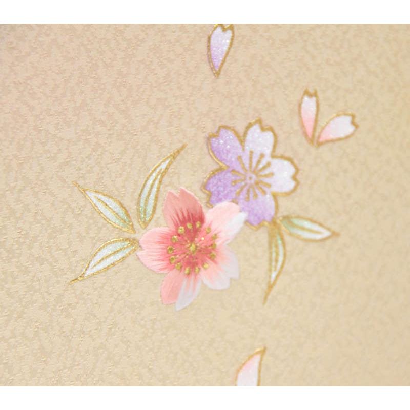 アウトレット品 雛人形屏風単品 15号三月屏風 古代 まどか刺繍金彩花丸