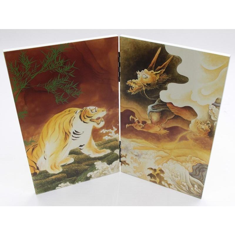 五月人形屏風18号彫金龍虎トラ