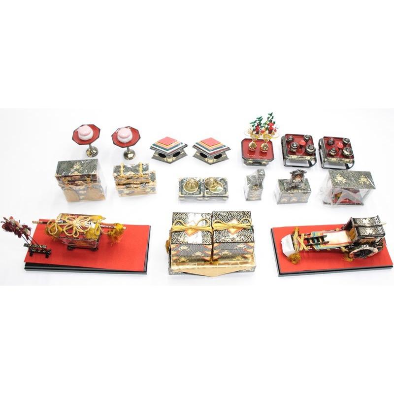 アウトレット品 雛人形道具類 雛道具 50号九品セット 21ya1938