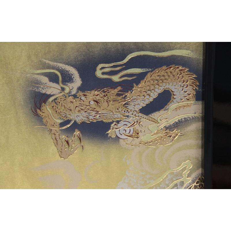 アウトレット品 五月人形屏風単品 23号五月屏風 二曲 龍 21ya2055