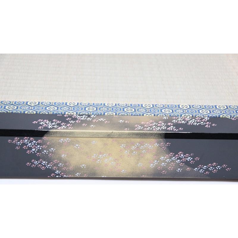 アウトレット品 雛人形 平飾台 台のみ 45号黒塗御殿台 桜吹雪畳付き