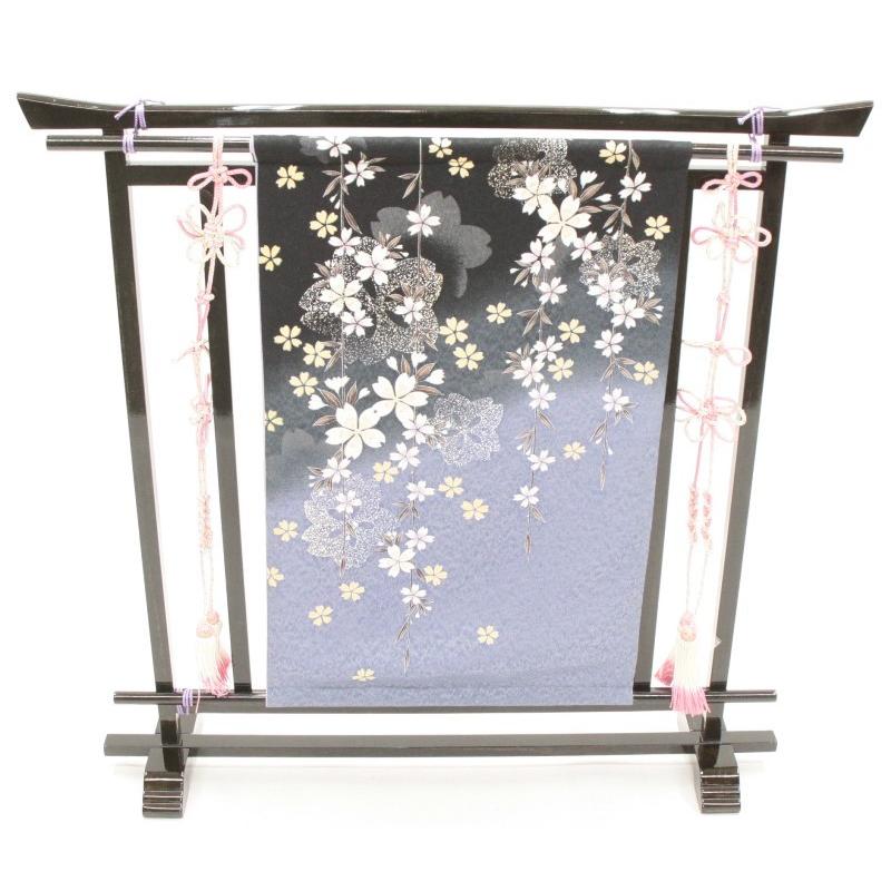 アウトレット品 雛人形三月屏風 台のみ 23号 衝立屏風 S21-2B 几帳 黒