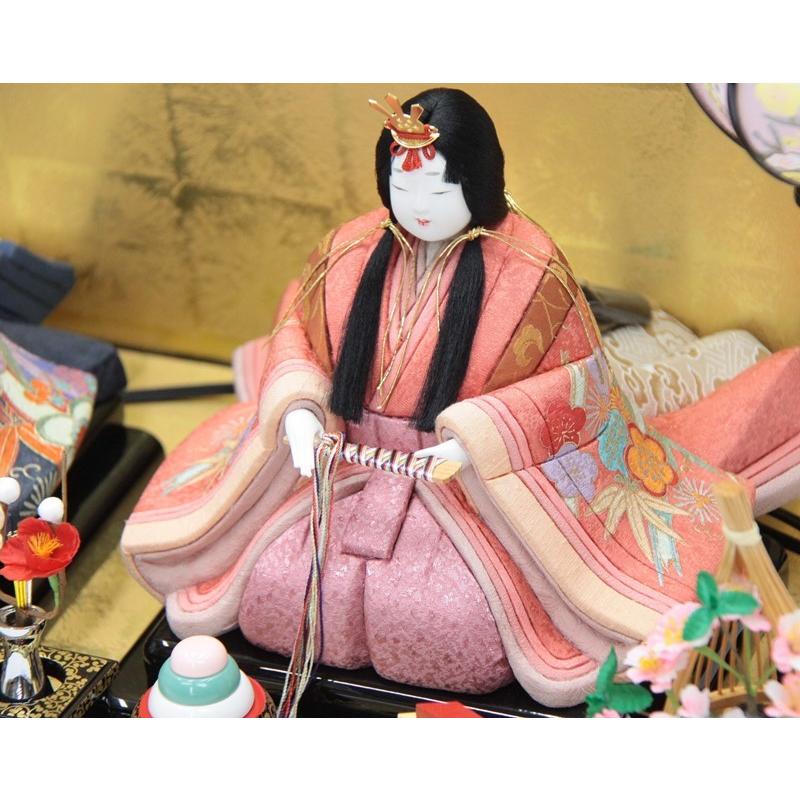 アウトレット品 雛人形ケース飾り No.475 黒塗り ガラス前開き 雪洞