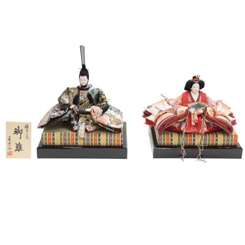 逃げ道品 雛人形親王単体 あやつり人形のみ 九番大三五 2904 金襴御召しもの 親王台付き添い人 22a-ya-1510