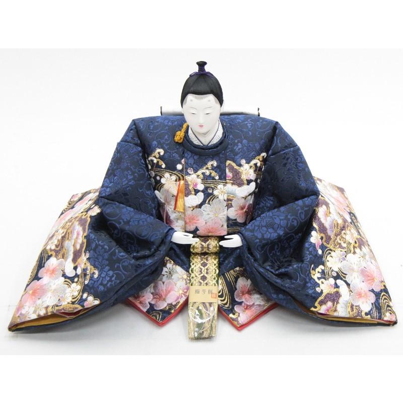 アウトレット品 雛人形親王単体 人形のみ 八番親王 SB736（青/赤）金彩