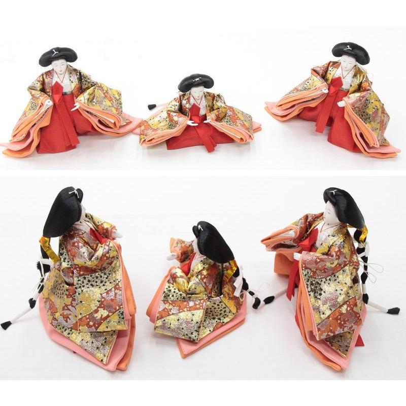 アウトレット品 雛人形親王・三人官女単体 人形のみ 小十番親王・芥子