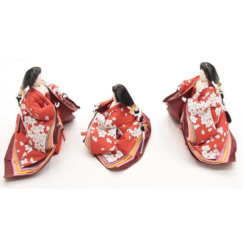 アウトレット品 雛人形三人官女単体 人形のみ 七寸官女 飾り幅120