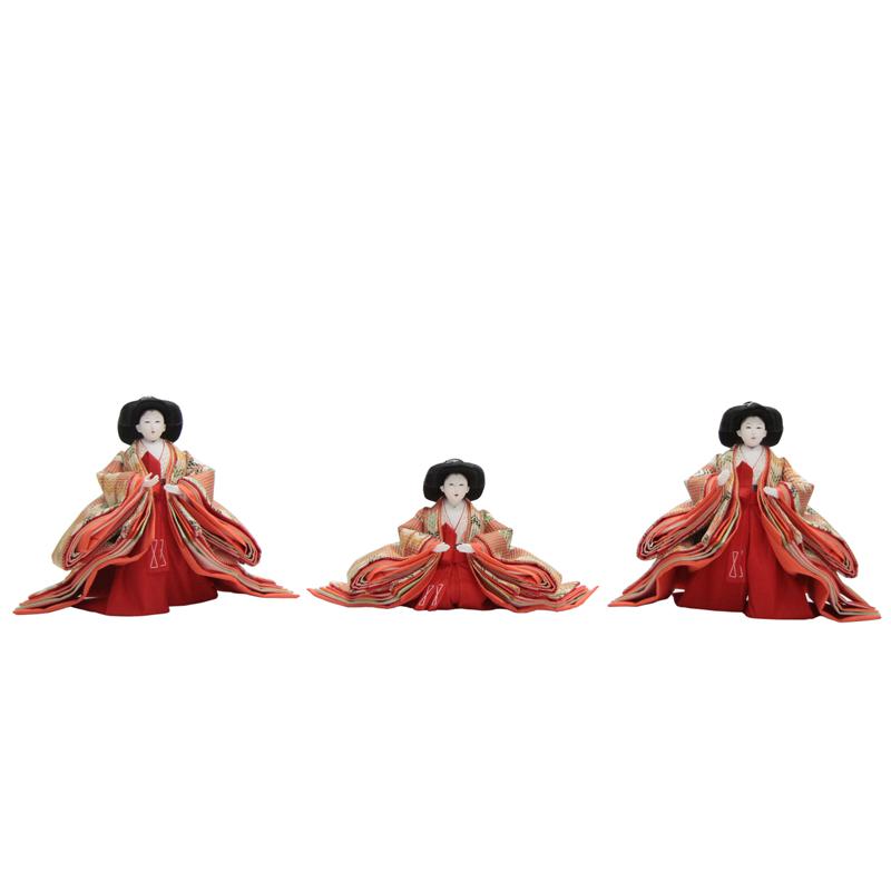 アウトレット品 雛人形三人官女単体 人形のみ 小三五官女 飾り幅90