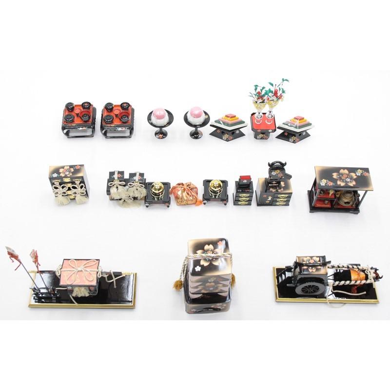 雛道具 唐草 35号 7品セット プラ製アウトレット品 雛道具お道具