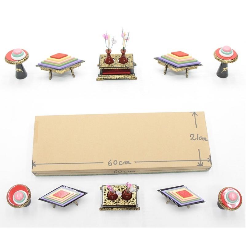 アウトレット品 雛道具お道具セット 三品 40号 菱高三宝揃 黒塗 22a-ya