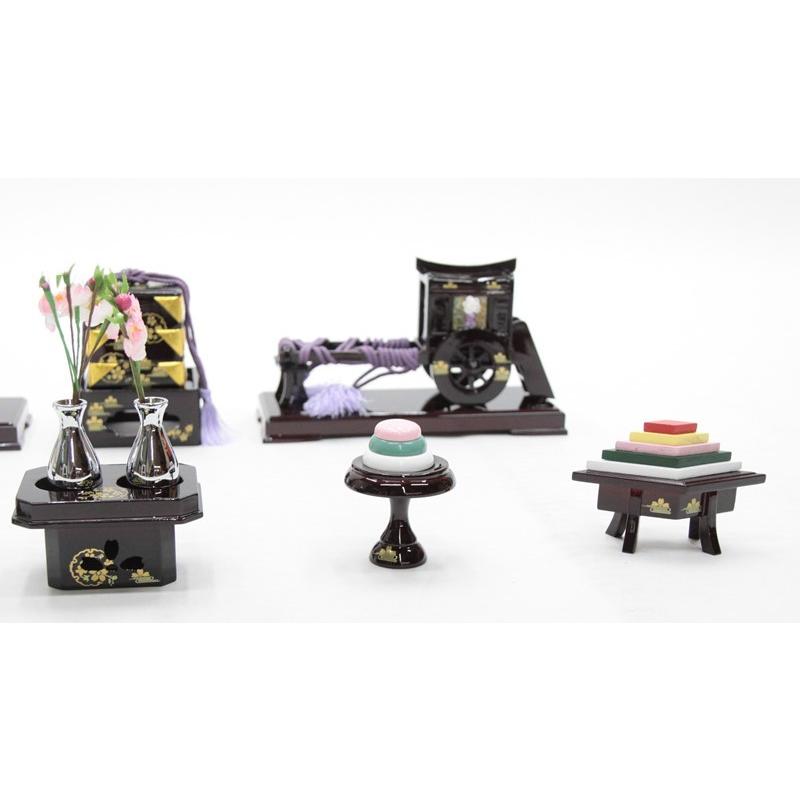 アウトレット品 雛道具お道具セット 六品 25号 六点セット 金彩雪輪