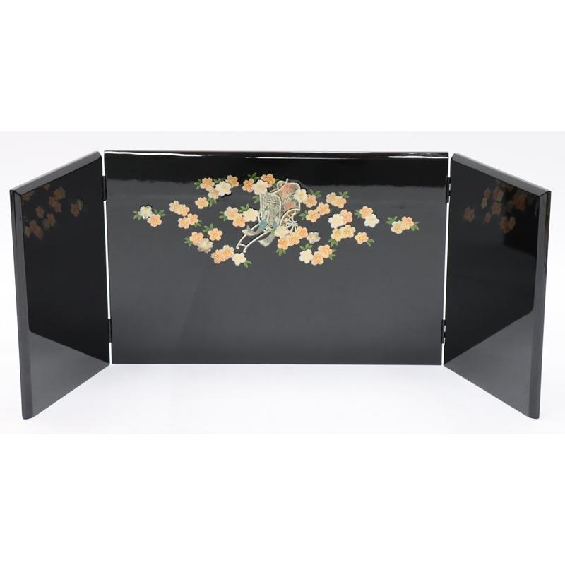 アウトレット品 雛人形三月屏風 屏風のみ 11号 ラデン御所車 22a-ya