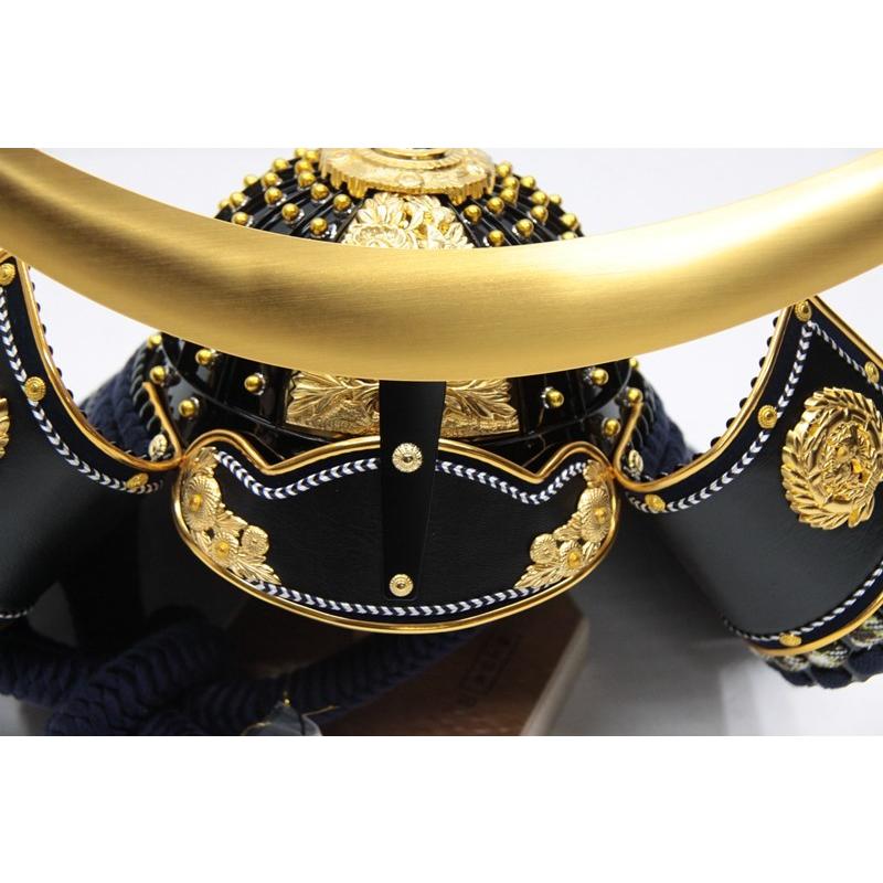 アウトレット品 五月人形兜 単品 25号 伊達政宗 紺 金色仕立 着用兜 櫃付 22a-ya-2404 アウトレット品 五月人形兜 単品 25号 伊達政宗 紺 金色仕立 着用兜 櫃付 22a ya