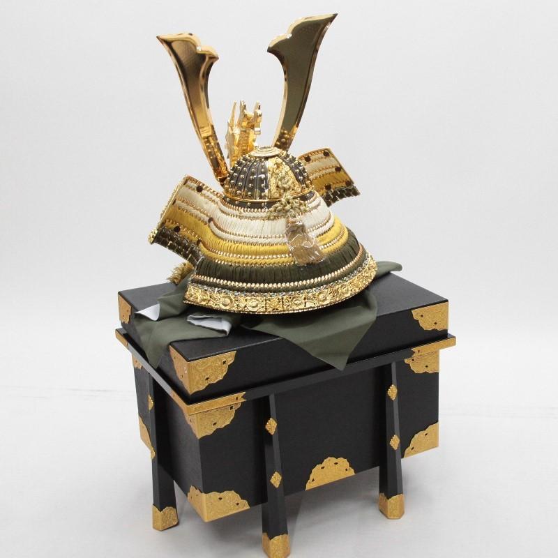 アウトレット品 五月人形兜 単品 25号 煌龍 段縅 メノウ玉 櫃付 22a-ya