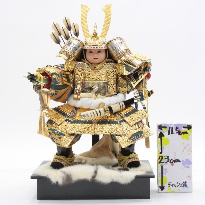 アウトレット品 五月人形子ども大将 単品 10号 子供大将 SA グリーン 鎧着大将 若武者人形 22a-ya-2447_1