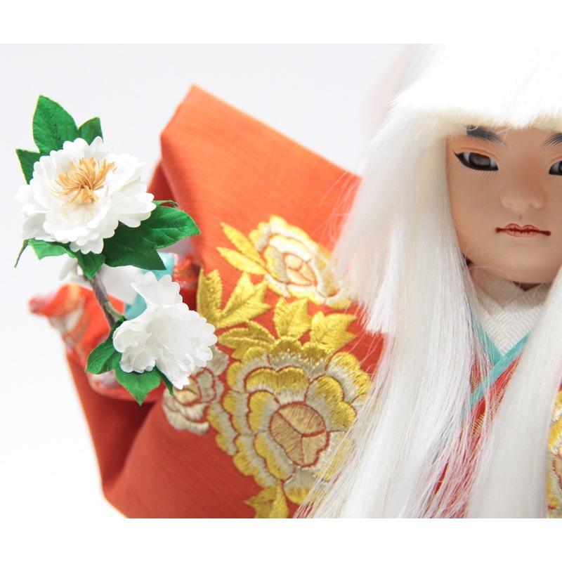 日本人形 アウトレット品 雛人形ケース人形 8号 千鳥人形 扇（台輪四方