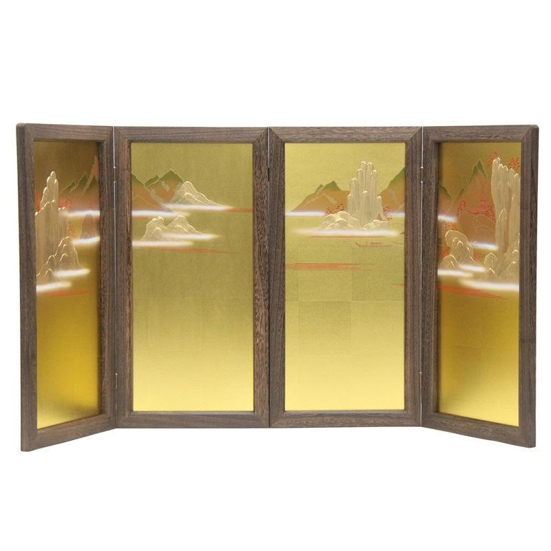 アウトレット品 五月人形五月屏風 屏風のみ 25号 5420-37-031 焼桐盛上