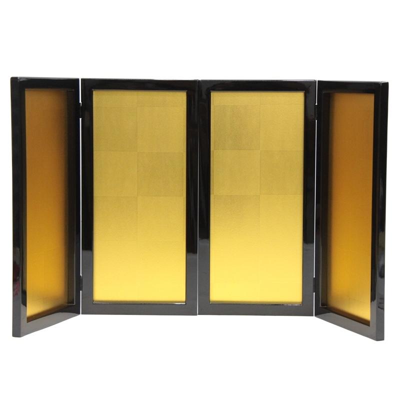 五月人形　金屏風　23号 アウトレット品 五月人形五月屏風 屏風のみ 23号 YS106 金沢箔 黒