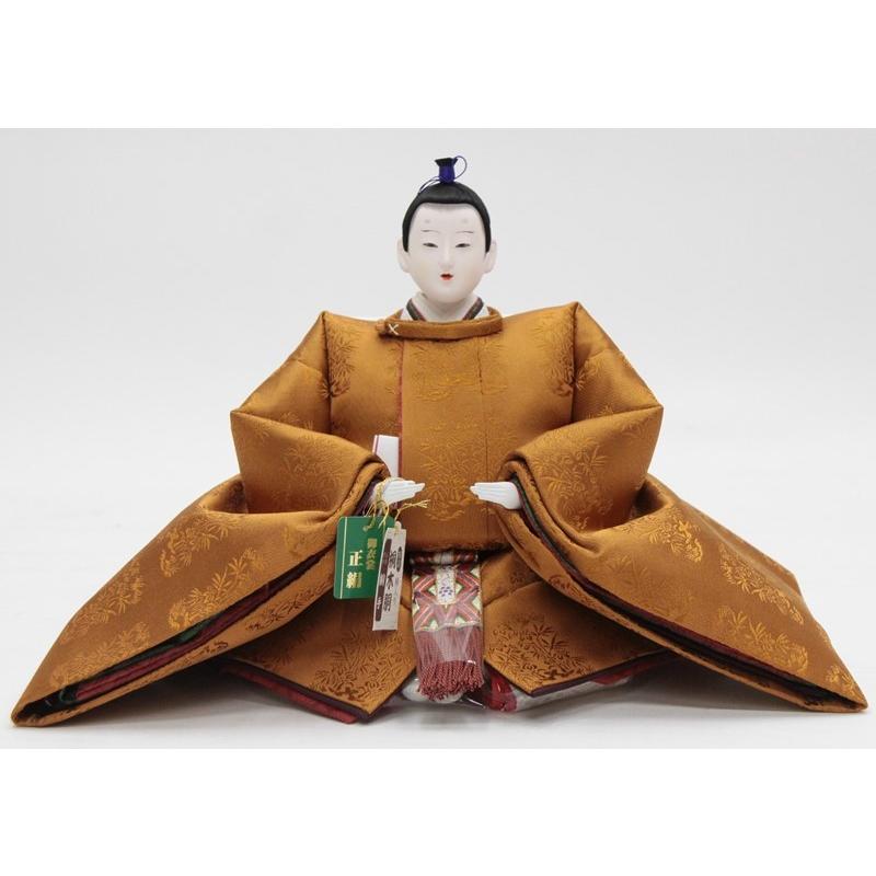 アウトレット品 雛人形親王単品 人形のみ 京七番 松寿作 高雄 黄櫨染 親王台付き 183to207122a-ya-2943_10