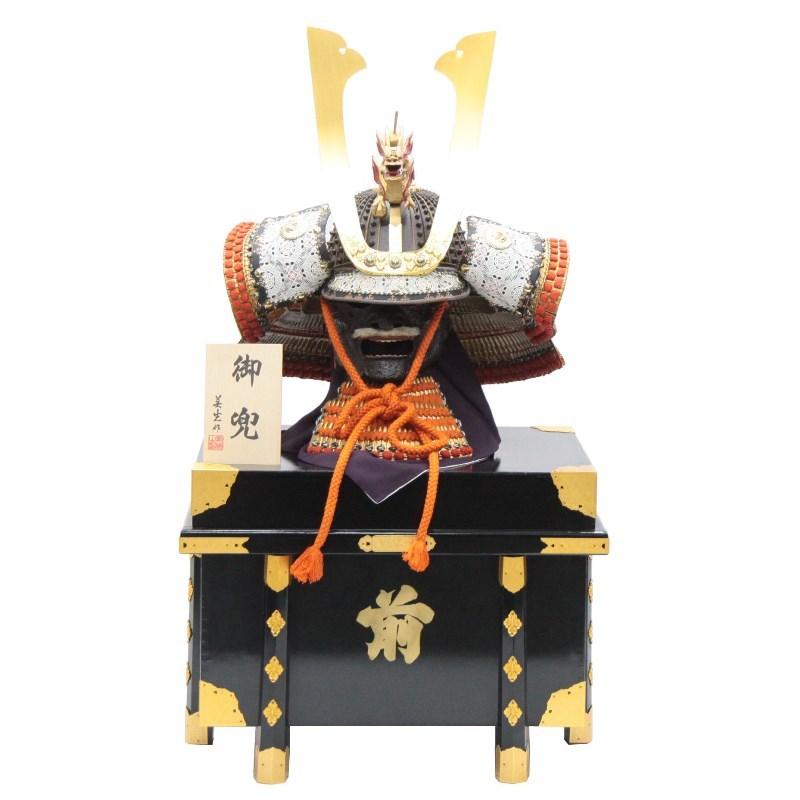 アウトレット品 五月人形兜 単品 着用兜 三十二間星兜 櫃付 mk 22a-ya