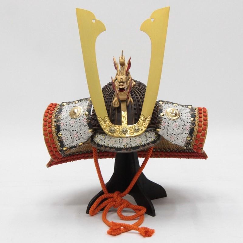 アウトレット品 五月人形兜 単品 着用兜 三十二間星兜 櫃付 mk 22a-ya