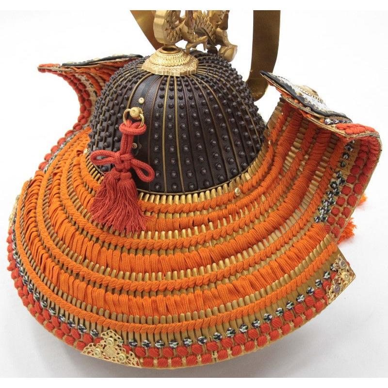 アウトレット品 五月人形兜 単品 着用兜 三十二間星兜 櫃付 mk 22a-ya