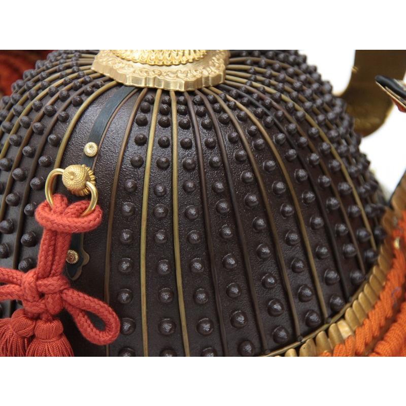 アウトレット品 五月人形兜 単品 着用兜 三十二間星兜 櫃付 mk 22a-ya