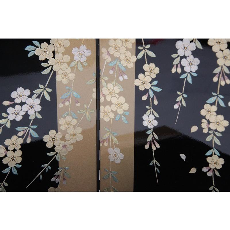 アウトレット品 雛人形平飾台 屏風・台セット 58cm 黒塗金色帯 アウトレット品 雛人形平飾台 屏風・台セット 58cm 黒塗金色帯