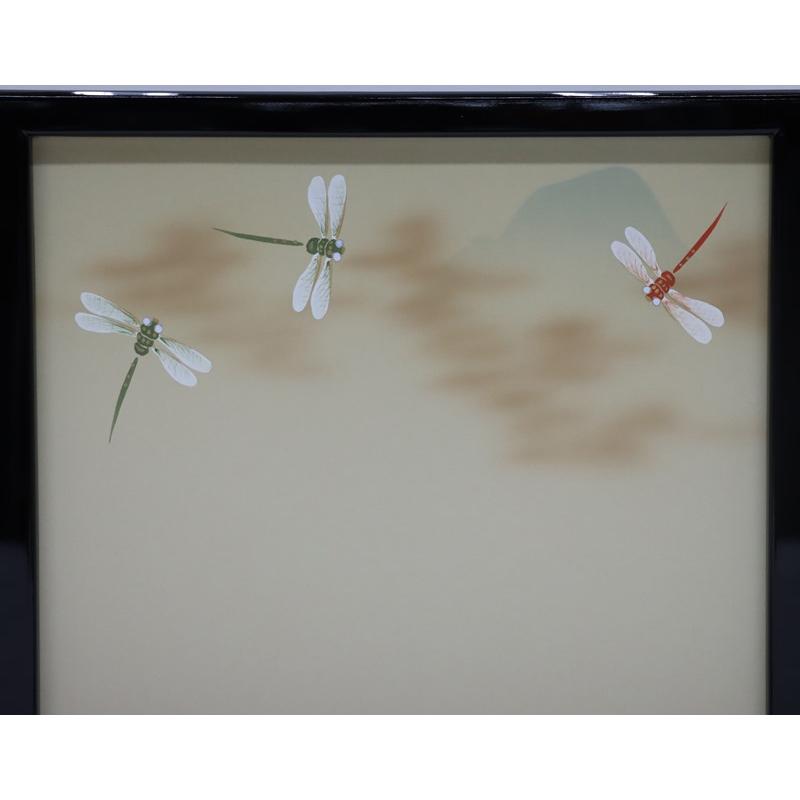 アウトレット品 屏風 屏風のみ 12号 三曲屏風 手描きとんぼ 鳥の子紙