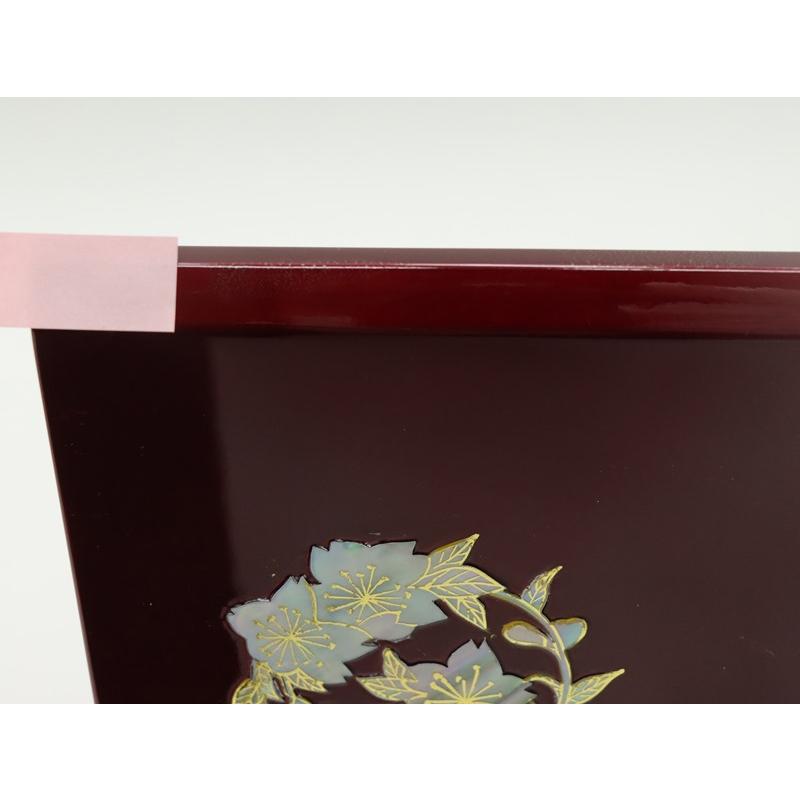アウトレット品 屏風 屏風のみ 11号 二曲一双屏風 螺鈿花丸 曙塗 23a