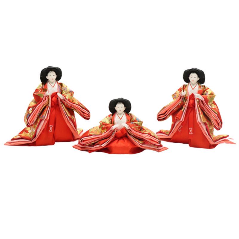 アウトレット品 雛人形 三人官女単品 人形のみ 五.五寸 金襴 24a-ya