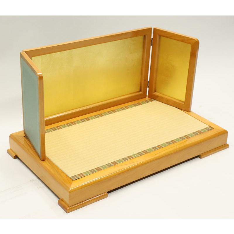アウトレット品 台屏風セット 12号/23号 三曲金屏風 /畳台 桧 24a-ya