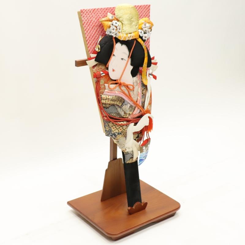 アウトレット品 正月飾り 羽子板 汐汲 23号 押絵羽子板 飾り台付 24a