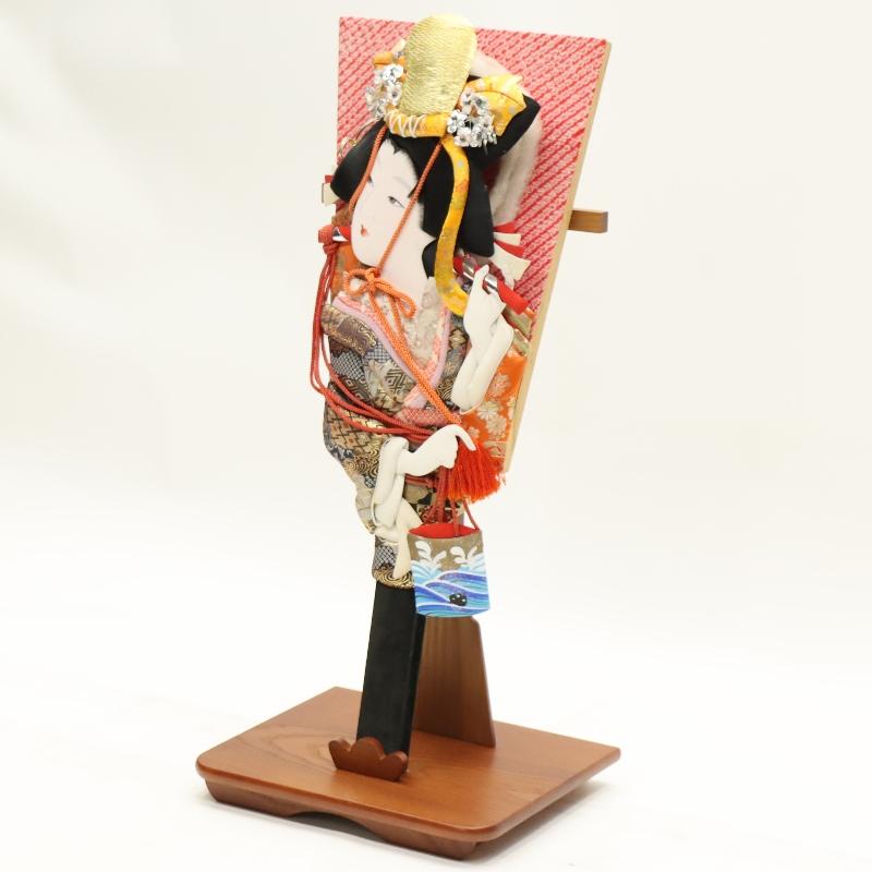 アウトレット品 正月飾り 羽子板 汐汲 23号 押絵羽子板 飾り台付 24a