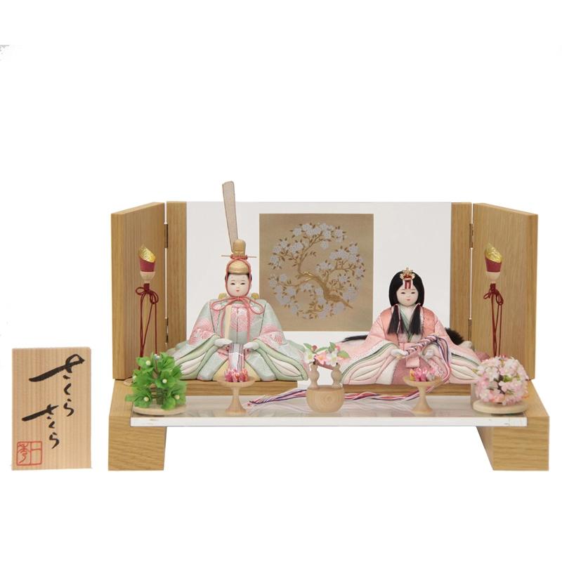一秀作 雛人形 さくらさくら 平飾り金彩仕様 一秀作 雛人形