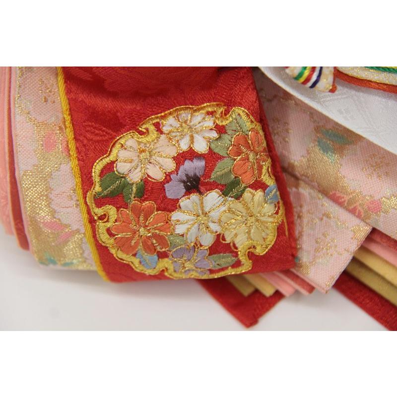 雛人形 親王平飾り 小出松寿 総刺繍 京十二番 雪輪桜文様 hn398 雛人形 親王平飾り 小出松寿 総刺繍 京十二番 雪輪桜文様 hn398