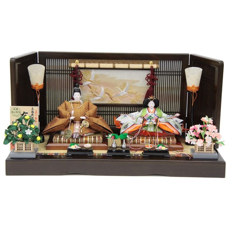 雛人形親王平飾り 大橋弌峰 京雛 京十番 黄櫨染 弌峰頭 hn203 hs1305