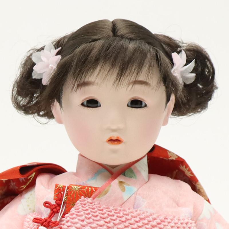 アウトレット品 雛人形 市松人形 11号 桃 友禅 25a-ya-0067 : ちぐさや